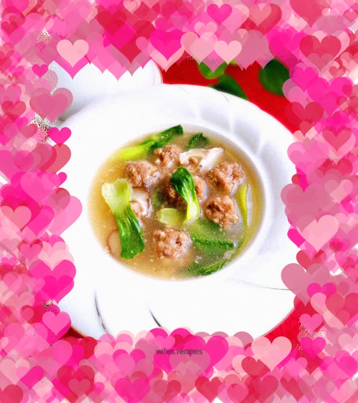 Mushroom meatball soup