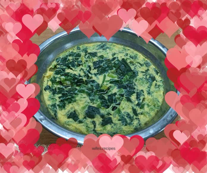 Spinach Steamed Egg Custard