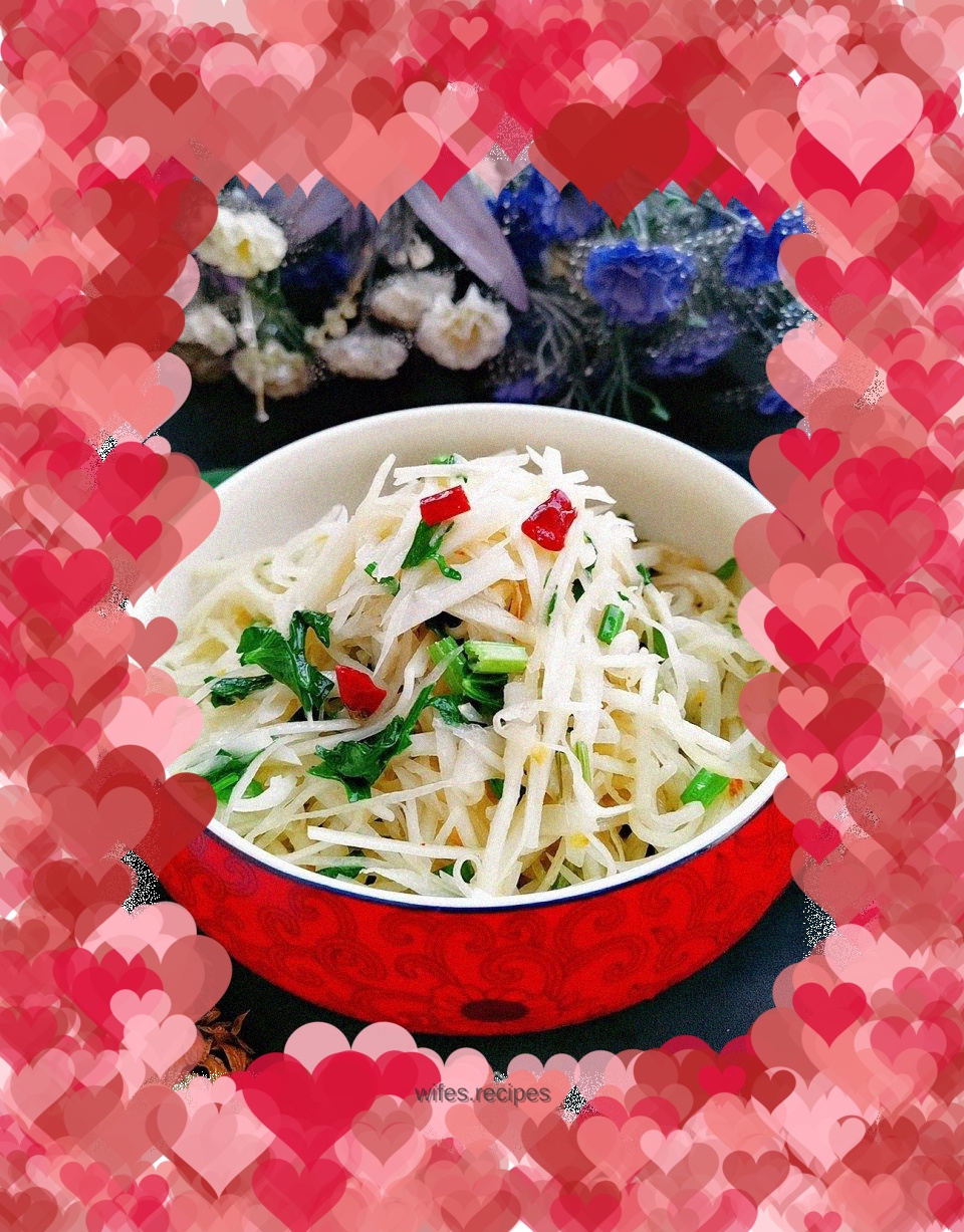 Stir-fried radish and celery