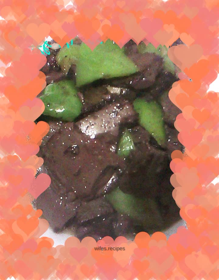 Stir-fried pork blood with hot pepper