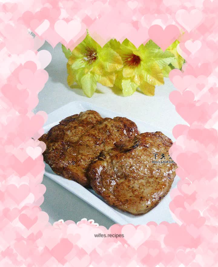 French black pepper pork chop