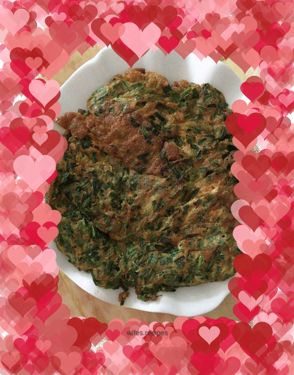 Chive egg pancake