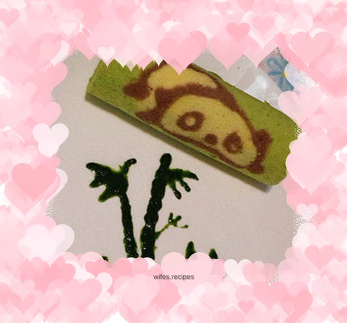 Painted chiffon cake roll