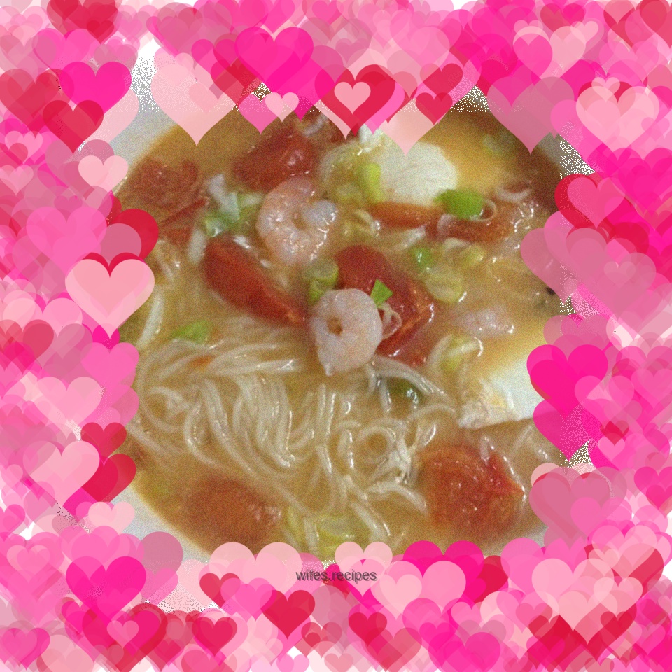 Three fresh noodles