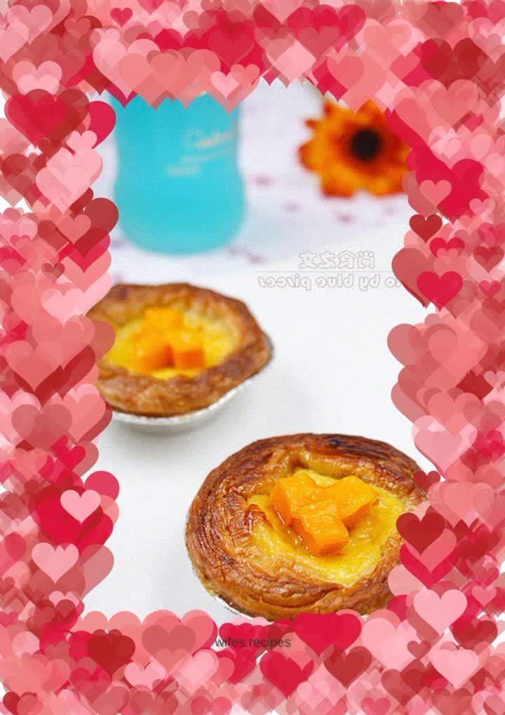 Mango egg tart