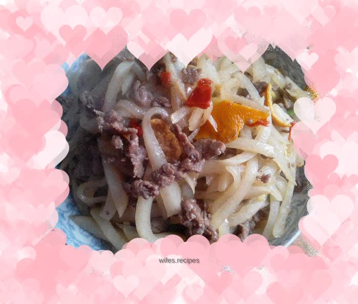 Shredded beef with white radish