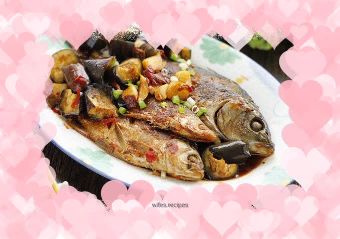 Grilled fish with eggplant and bean paste