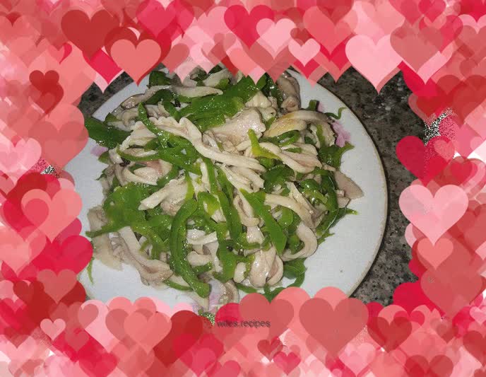Shredded green pepper belly