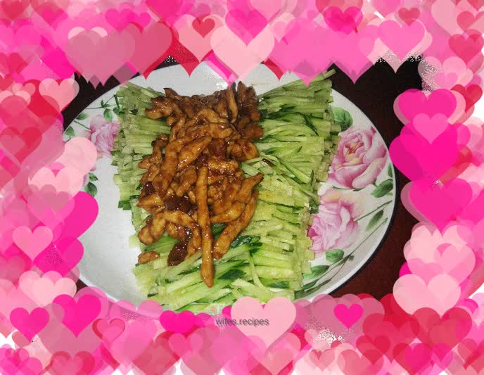 Cucumber shredded pork