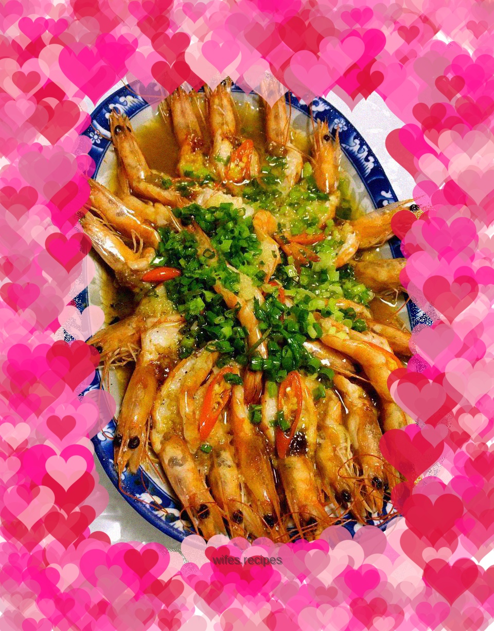 Steamed Shrimp with Garlic Sauce