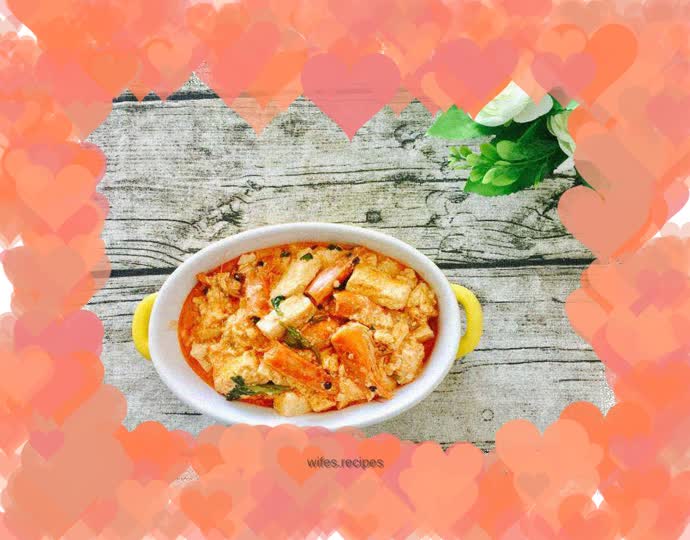 【Northeast】Shrimp head stewed with tofu