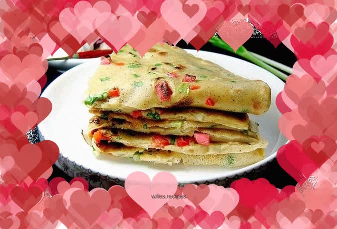 Black pepper and vegetable egg pancake