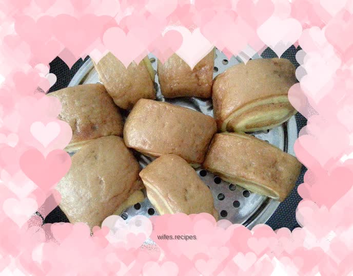 Pumpkin brown sugar two-color steamed buns!