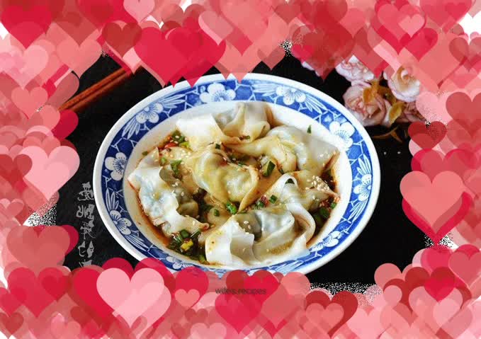 Dandelion meat wontons