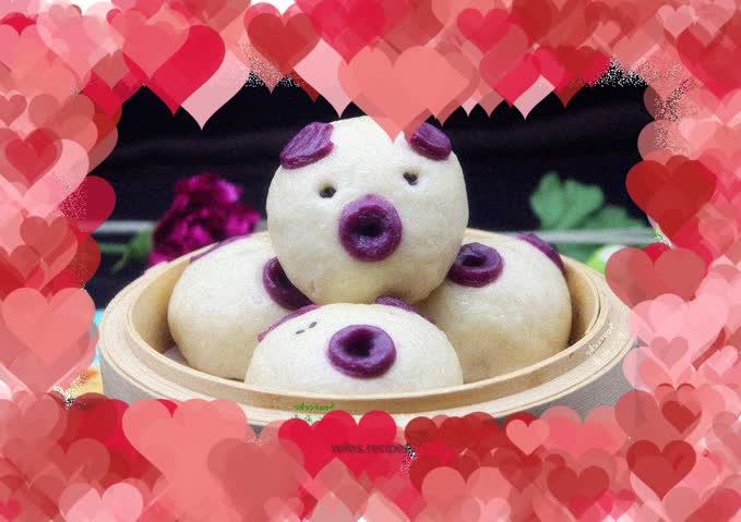 Piggy Purple Sweet Potato Buns