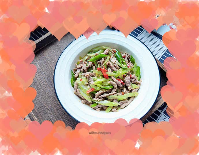 Home-style stir-fried beef with celery