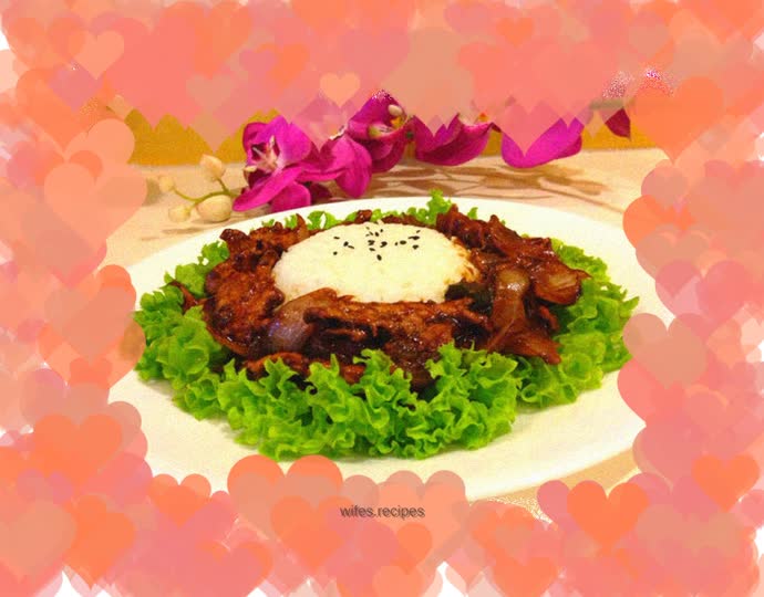 Black Pepper Pork Rice