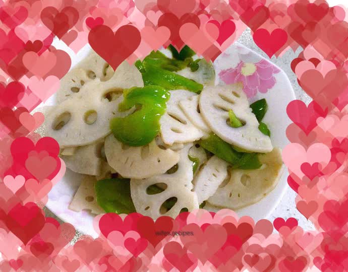 Stir-fried lotus root slices