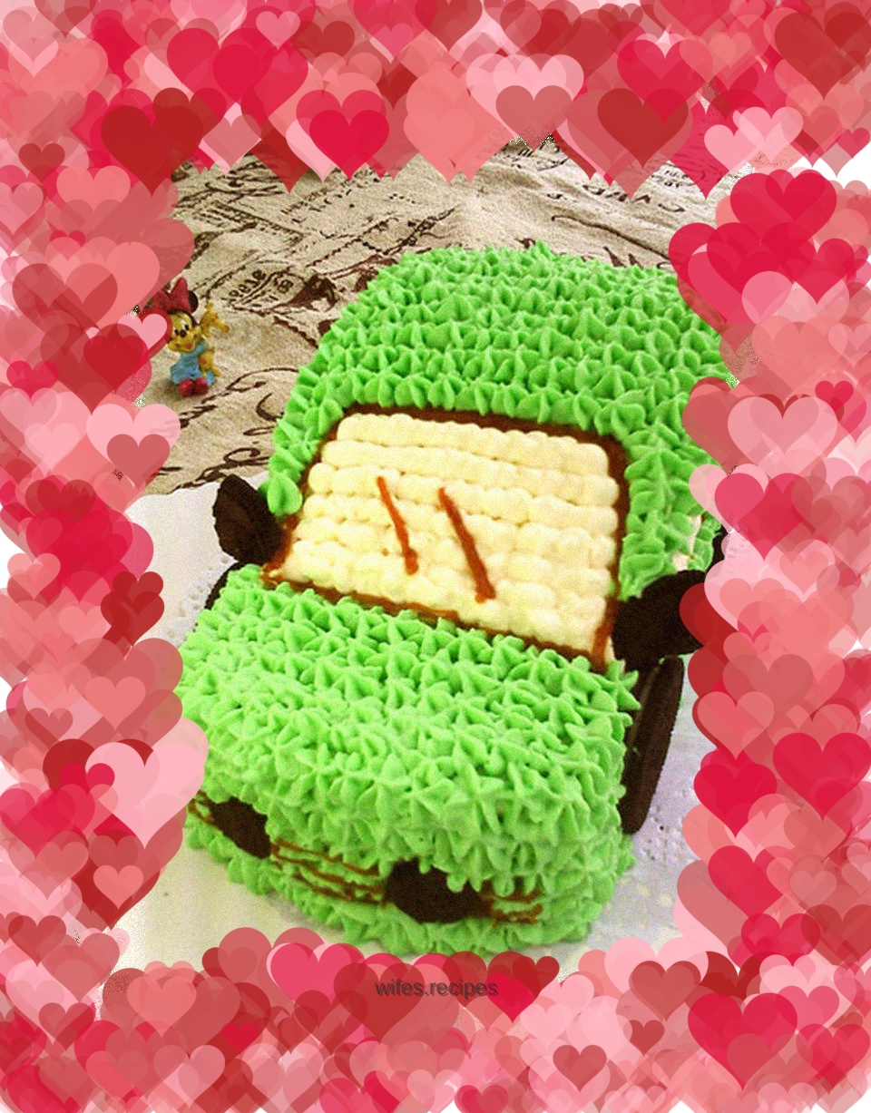 Decorated cake: Puff Car