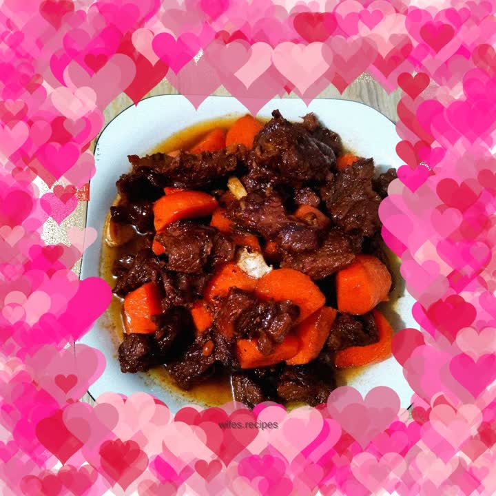 Roast beef with carrots