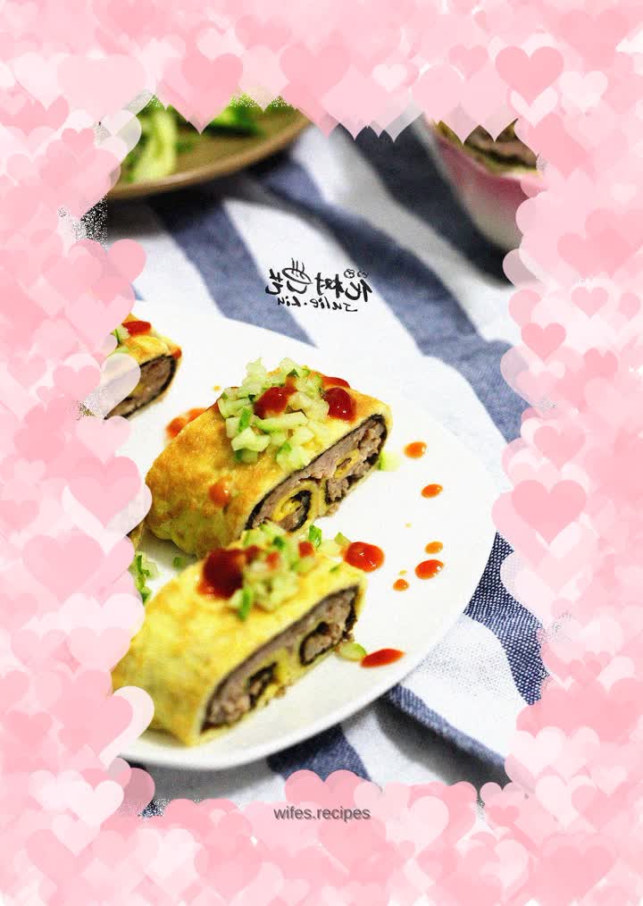 Delicious and beautiful Ruyi egg rolls