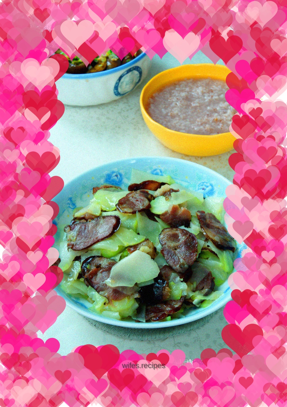 【Stir-fried Sausage with Cabbage Head】