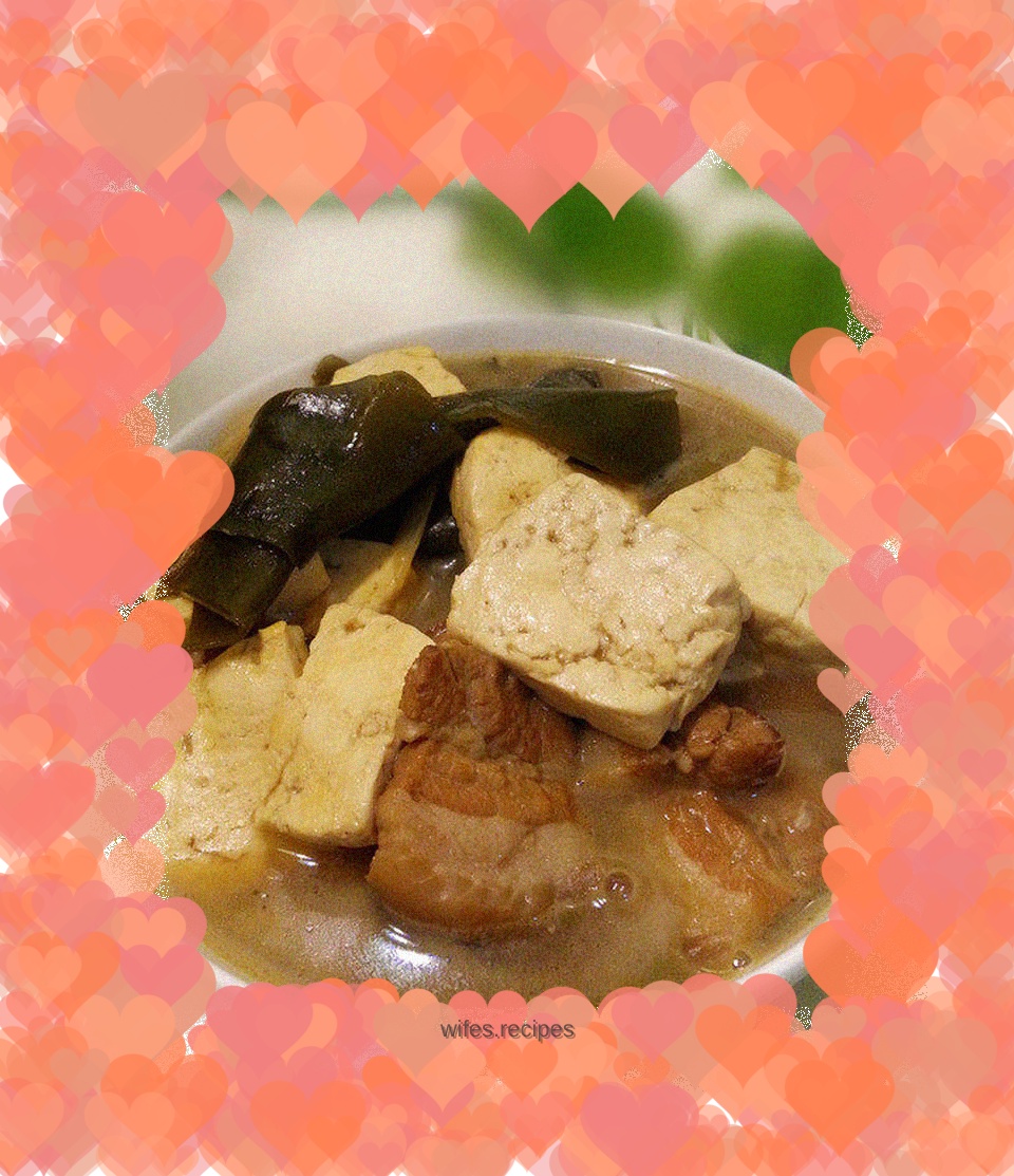 Pork Belly Stewed with Kelp Buckle and Tofu