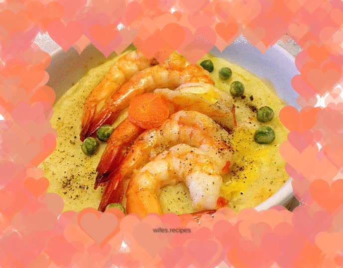 Colorful Grilled Shrimp with Mashed Potatoes