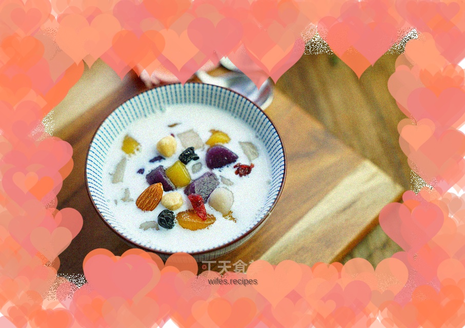 Assorted milk taro balls