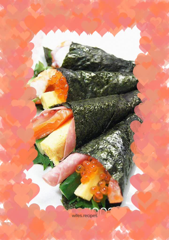 Seafood sushi hand roll---good news for seafood lovers