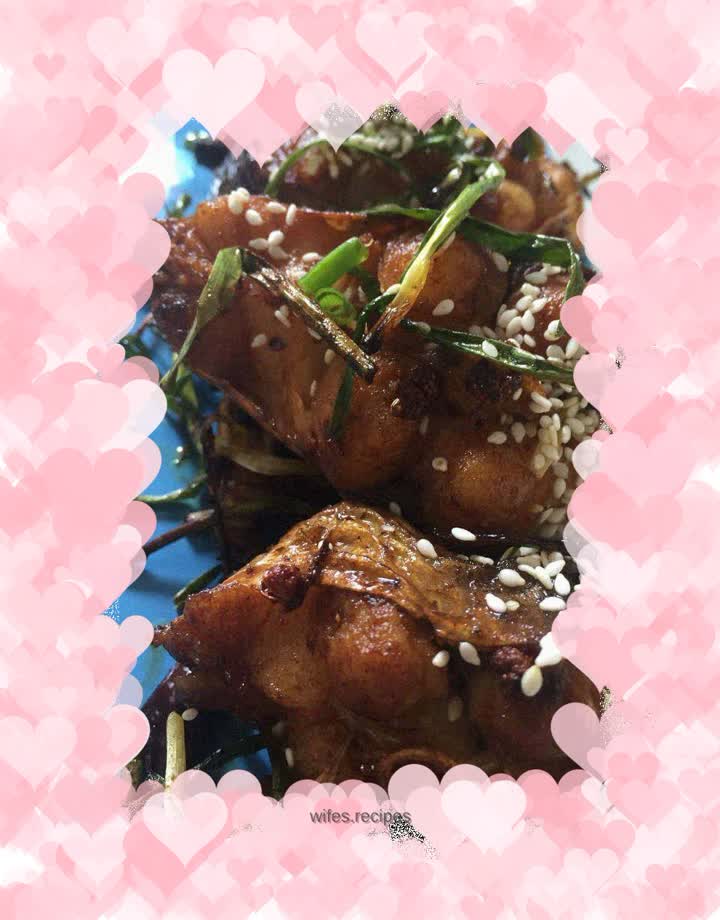 Braised fish with green onions