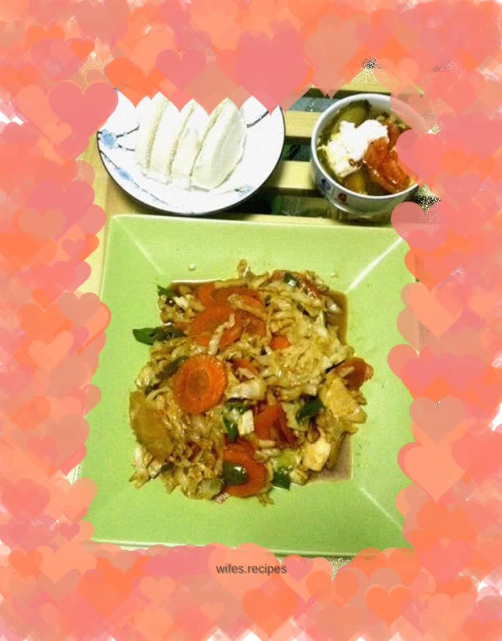 Stir-fried lotus white