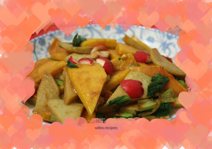 Two-color fried pancake