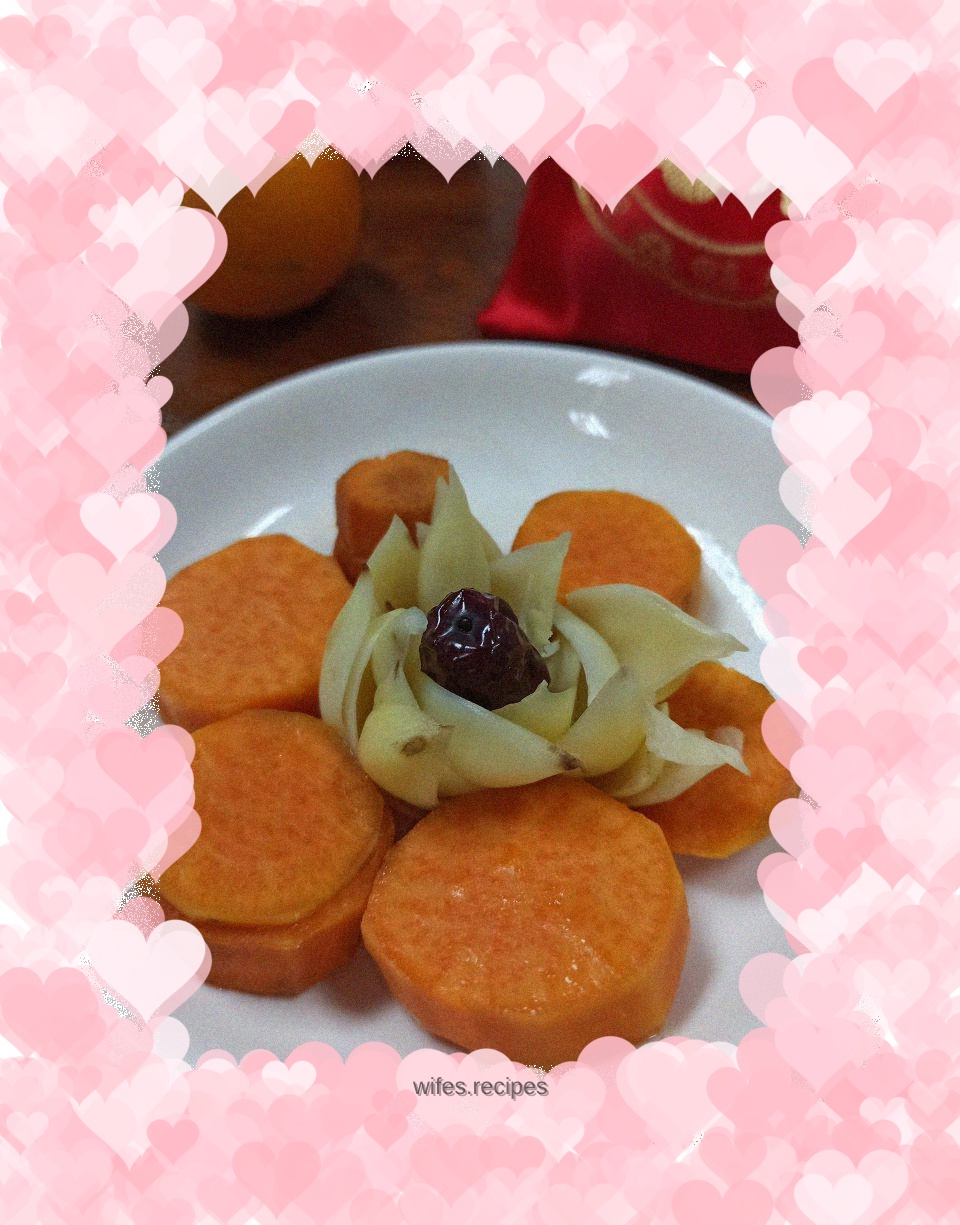 Steamed Sweet Potato and Fresh Lily