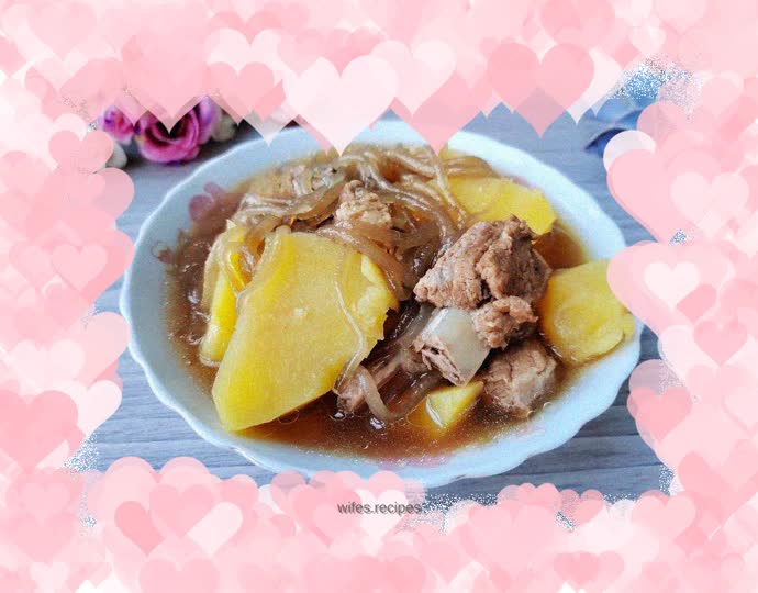 Braised Pork Ribs with Vermicelli and Potatoes