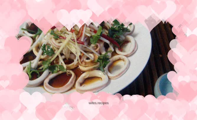 Scallion-flavored squid rings