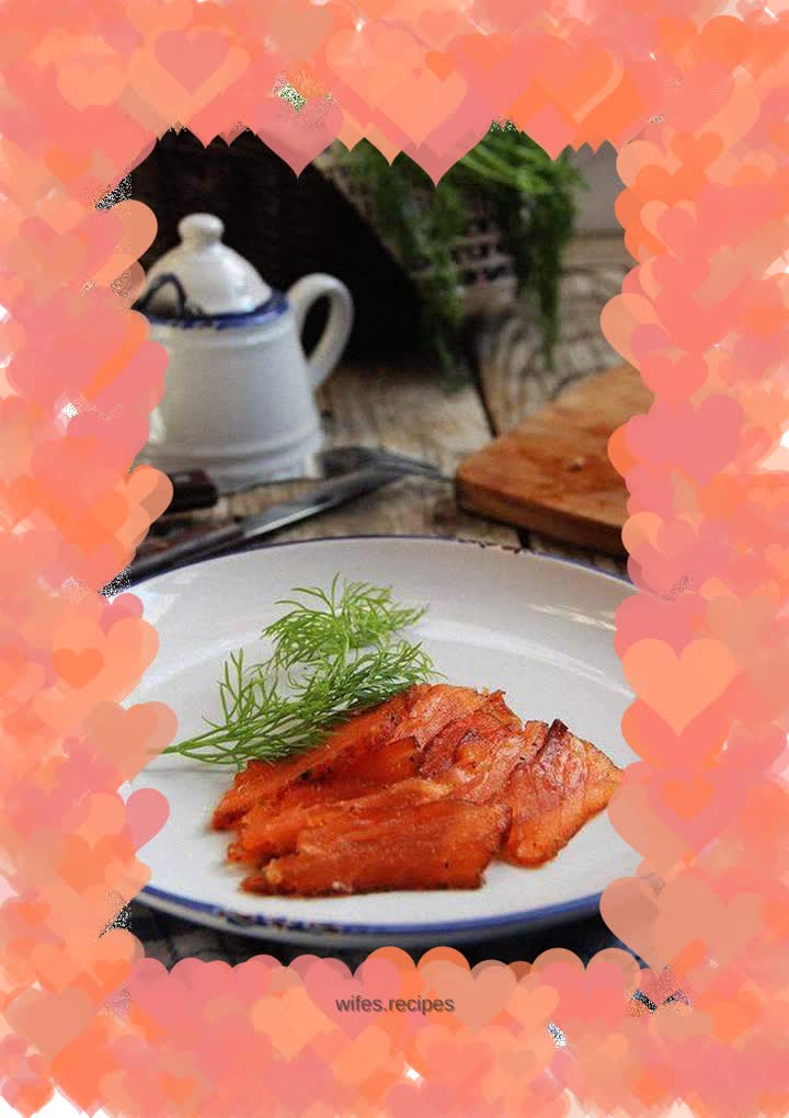 Appetizer from Northern Europe---Gravlax (pickled salmon)