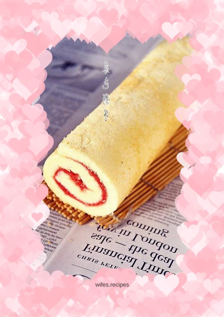 Cherry cake roll
