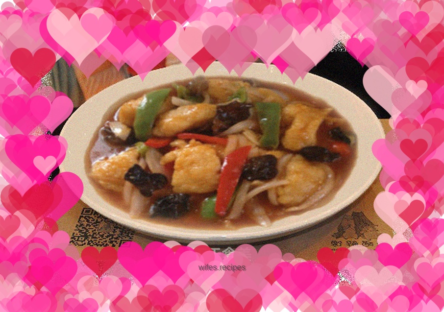 Taiwanese sweet and sour white and black fish fillet