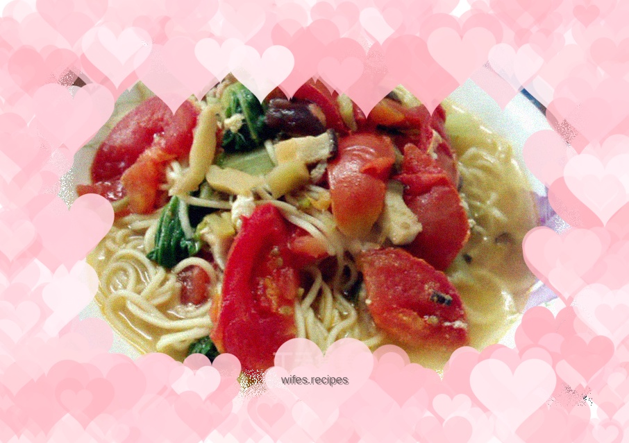 Tomato egg noodles