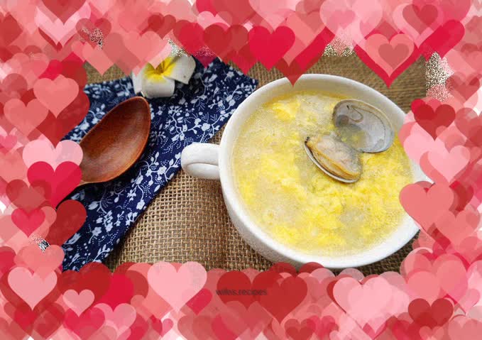 Clam and egg porridge