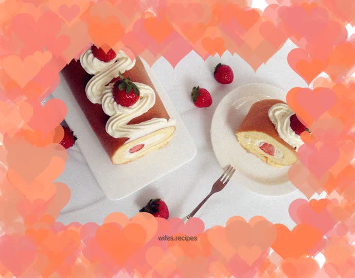 Strawberry cake roll