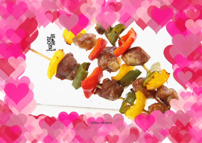 The most enjoyable way to eat meat-Pork Skewers with Colorful Peppers