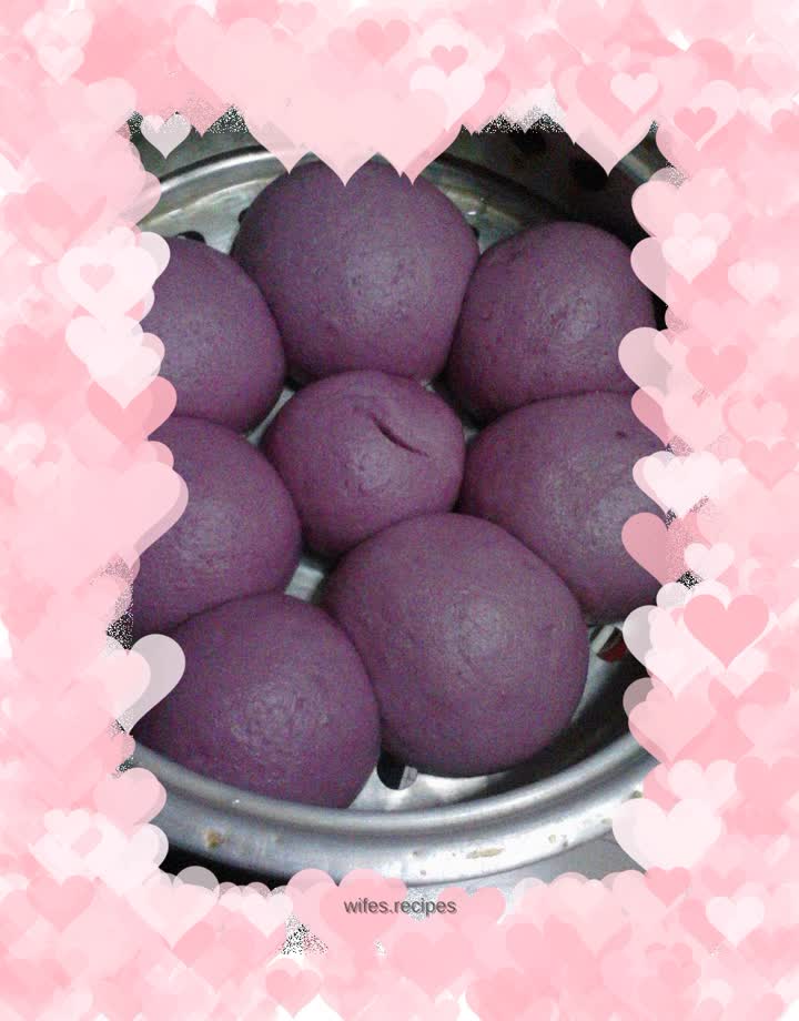 Purple sweet potato milk steamed buns