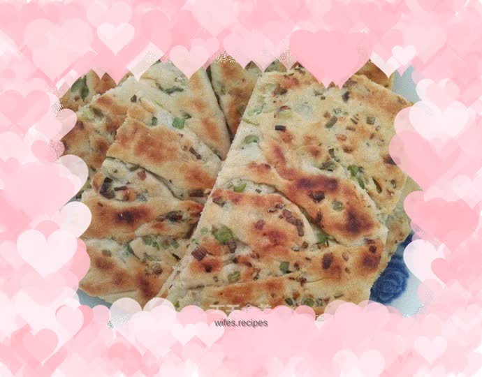 Whole wheat noodles with scallion pancake