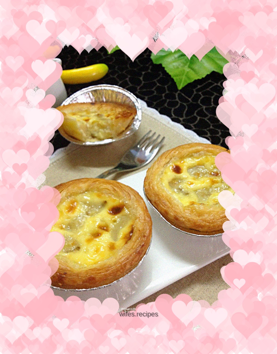 Banana egg tart