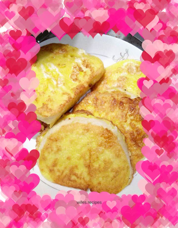Egg fried steamed bun slices