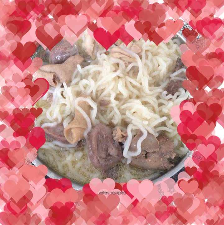 Chicken gizzards boiled with rice