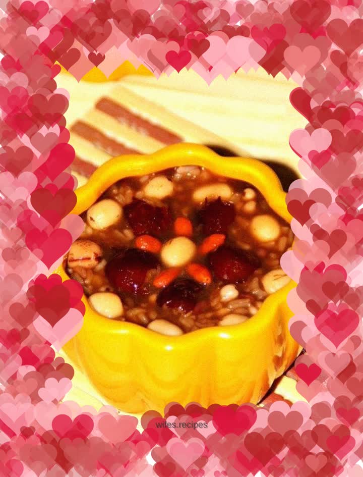 Red bean, lotus seed and glutinous rice porridge