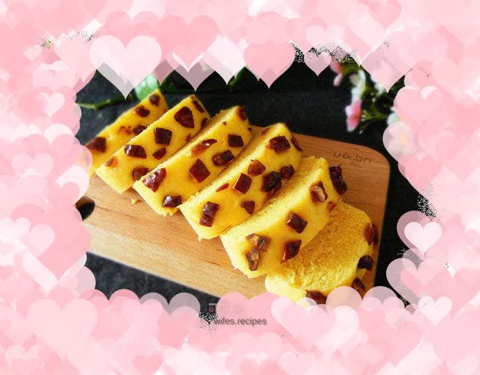 Date-flavored mixed noodle steamed cake